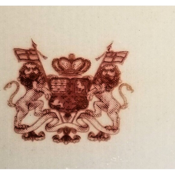 Vintage Red Toile Transfer wear Porcelain Pitcher French Farm Scene Farmhouse - Picture 6 of 9